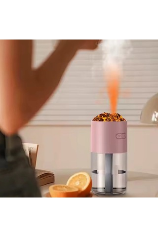 Divex Yanardağ Görünümlü Hava Nemlendirici Volcano Humidifier Pembe H-42