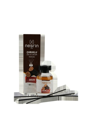 Nesrin 120 Ml Cam Kutulu Bambu Koku Odun - 8690352728213d