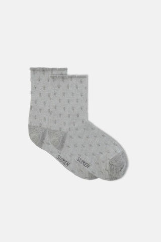 Suwen Raindrops Diyabet Lastikli Soket Çorap Wss12010382050 Gri