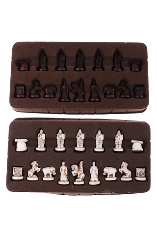 Dolıty Vintage Stereoskopik Çin Satrancı Katlanır Satranç Oyuncak