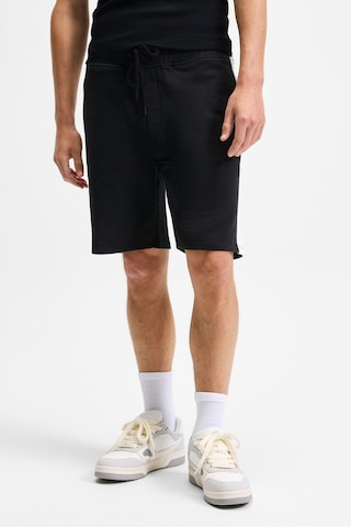 Grımelange KEPA Erkek Beli Lastikli Cepli Relaxed Fit Siyah Şort