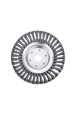 Çim Biçme Makinesi Bükülmüş Çim Tekerlek Çelik Tel Çimen Baş Aylık Tepsisi, Boyut: 8 İnç, Boyut:8 İnç