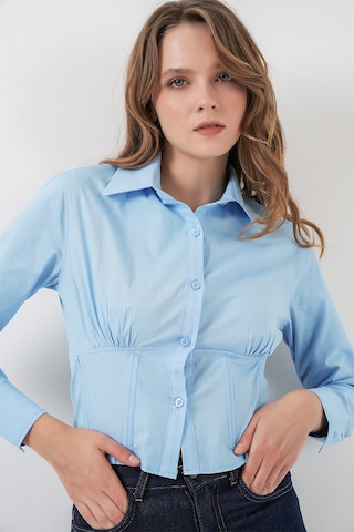 Bigdart 20231 Slim Fit Poplin Gömlek - Mavi