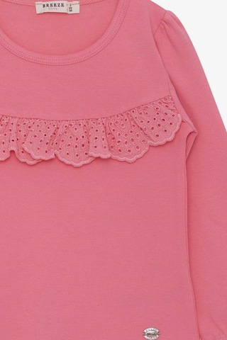 Breeze Kız Çocuk Uzun Kollu Tişört Fırıfırlı 3-8 Yaş, Pembe