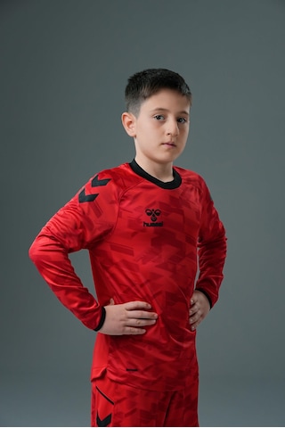 Hummel Line Kaleci Tek Üst Forma Kırmızı Çocuk