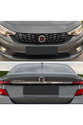 Fiat Egea Sedan Logo Içi Power Buton Sticker 3 Lü Set