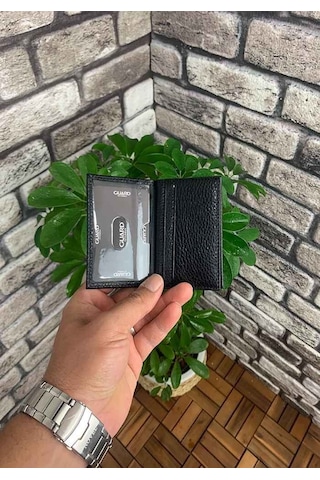 Guard Siyah Hakiki Deri Kartlık Erkek / Kadın P1169 Siyah