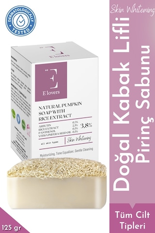 E'lovers Doğal Kabak Lifli Pirinç Sabunu 125 G