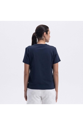 Ellesse Ef445-nv Bisiklet Yaka Kadın T-shirt - Lacivert