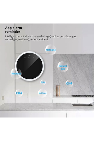 Mufunye Bağımsız/wıfı Kablosuz Zararlı Hava Kaçağı Alarm Dedektörü 433 Frekans Yanıcı Hava İzleme Evsel Kullanım Uyarıcısı