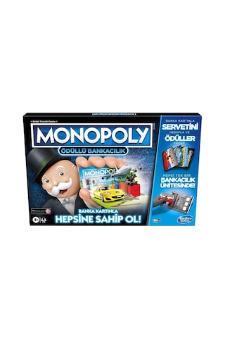 Hasbro Gaming Monopoly Ödüllü Bankacılık Kutu Oyunu, 8+ Yaş, 2-4 Oyuncu