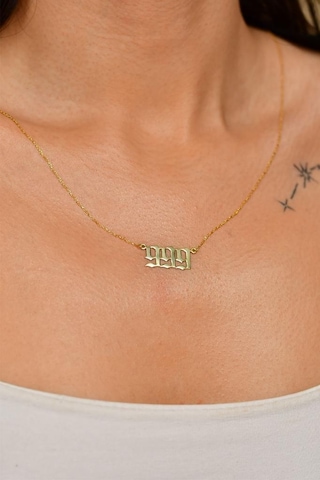 Gold 999 Melek Sayısı Gümüş Kolye