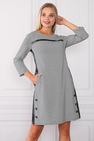 E.T.'S Element'S Kadın Deri Detaylı Elbise Gri