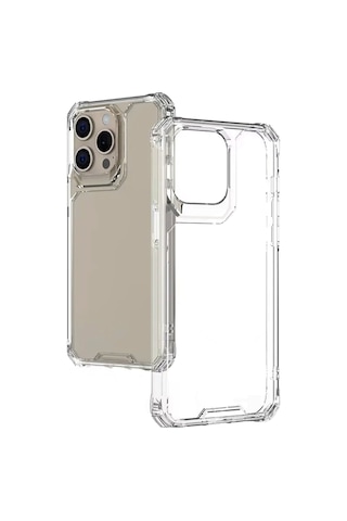 Apple Uyumlu iPhone 16 Pro Max Kılıf Lux Sararmaz Silikon Şeffaf Kapak Şeffaf