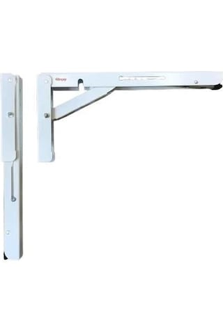 Şen Mandallı Katlanabilir Masa Konsolu Beyaz 40 Cm 1 Çift Beyaz