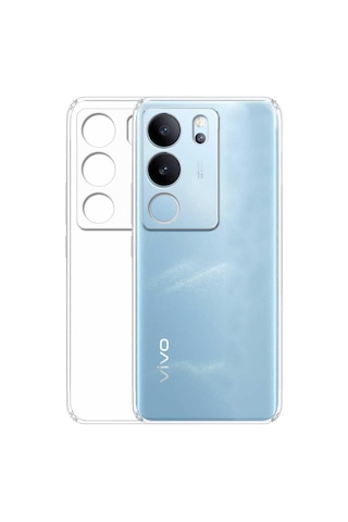 Vivo Uyumlu V29 5g Kapak Kamera Korumalı Süper Silikon Şeffaf Kılıf