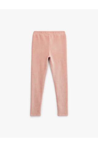 Koton Beli Lastikli Uzun Kadife Tayt Pembe 7wkg40010ak Gül