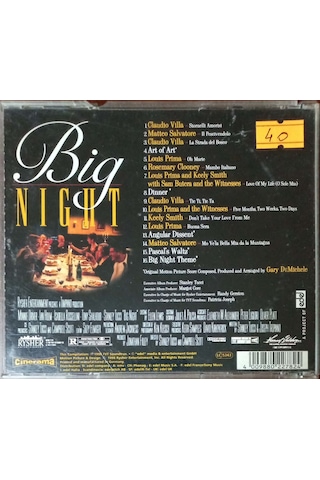 Plak Değildir Cd Dir Cd Big Night Orignal Motion Picture Sountr