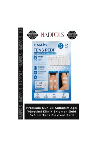 Premium Günlük Kullanım Yönetimi Klinik Ekipman Gold 5x5 Cm Tens Elektrod Pedi