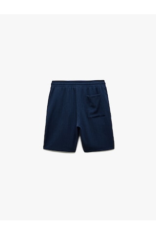 Koton Dokulu Oversize Bermuda Beli Bağcıklı Spor Şort Lacivert 5sam40058nk Lacivert