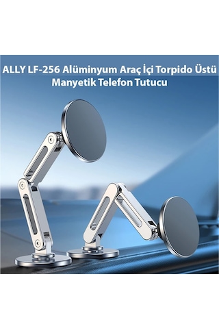 Ally Lf-256 Alüminyum Araç İçi Torpido Üstü Manyetik Telefon Tutucu- 5775