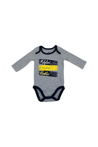 Fenerbahçe Lisanslı Kalpleri Fetheden Renkler Bebek Body Zıbın Gri