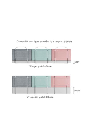 150 Cm Serenity Xl Yeni Nesil Yatak Bariyeri Korkuluğu Grey