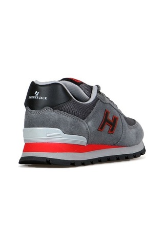 Hammer Jack Hakiki Deri Mint Gri-Kırmızı Kadın Spor Ayakkabı - 545251835