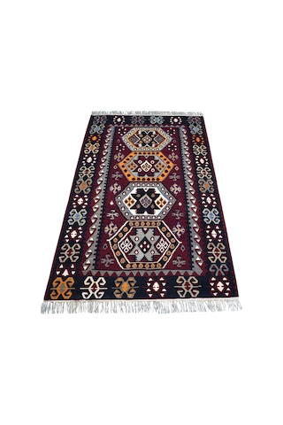 Zehra Abla Halı Antika El Dokuma Şaheser Sivas Gürün Yün Kilim 7403 Çok Renkli