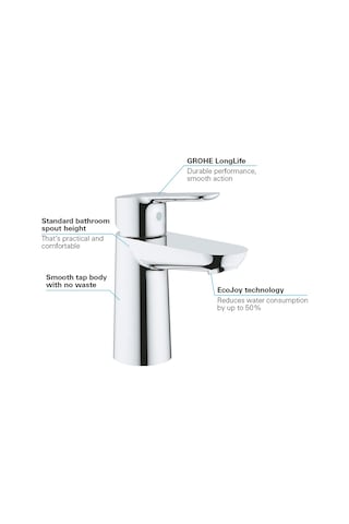 Grohe Bauedge S-Boyut Lavabo Bataryası Krom 23330000