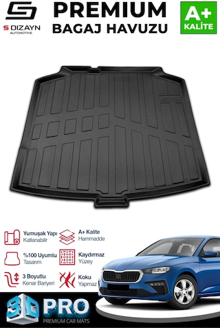 S-dizayn Skoda Scala 3d Pro Bagaj Havuzu 2019 Üzeri A+ Kalite