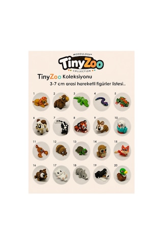 30 Lu Hareketli Hayvan Figürü Seti Eğitici Ve Eğlenceli Tinyzoo Oyuncak