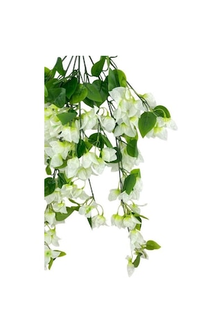 Yapay Çiçek Beyaz Begonvil Çiçeği 8dallı 70cm Sarkan Çiçek