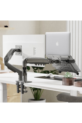 Nb F160- Fp2 Çift Kol 17-27 " Monitör Tutucu Ve Laptop Standı