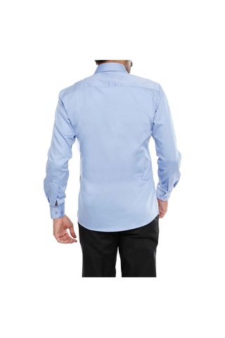 Efor Slim Fit Klasik Yaka Pamuk Saten Uzun Kol Mavi Gömlek Gk 214 Mavi