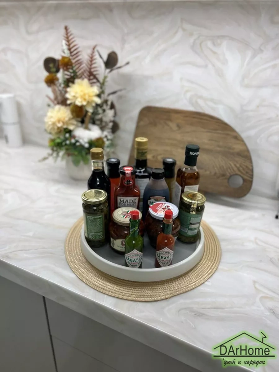 Darhome Mutfak Ve Banyo İçin Döner Stant 40570479 Beyaz