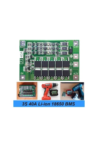 Green-3s 40a Tornavida İçin 12v Li-ıon 18650 Bms Pcm Pil Koruma Kartı Bms