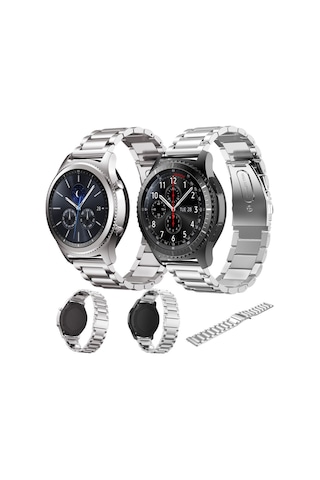 Samsung Uyumlu Galaxy Watch(46Mm) Gear S3 Frontier Metal Kordon