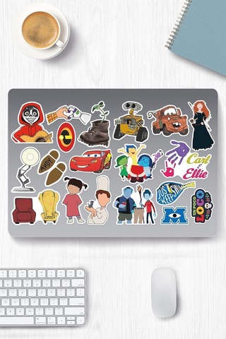 Pixar Temalı Sticker Etiket Seti - Laptop Notebook Telefon