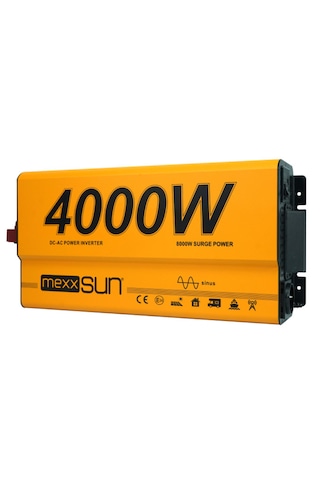 Mexxsun 12v Volt-4000w Watt Tam Sinüs İnverter 220v Çevirici