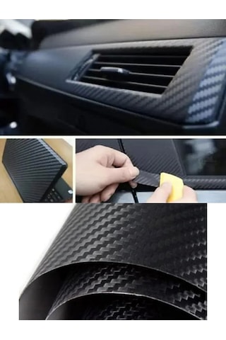 Karbon Fiber Hava Kanallı Araç Döşeme Kaplama Folyosu 20cmx152cm