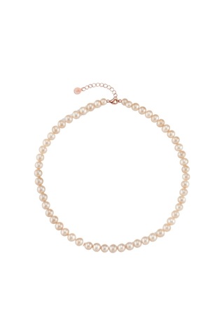 Pudra Pembe Doğal İnci Kolye Rose