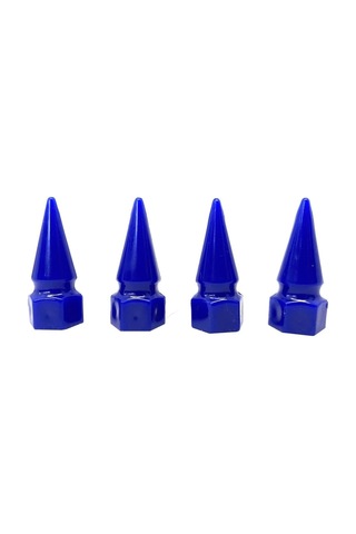 Trobus Oto Sibop Kapağı Sivri Plastik 4'lü Set 32 Mm Mavi