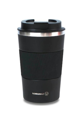 A5540 Korkmaz Eterna Siyah Kahve Bardağı 380 Ml - Siyah