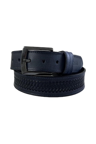 Fossil Lacivert Desenli Hakiki Deri Spor Erkek Kemeri 4cm-120cm Lacivert