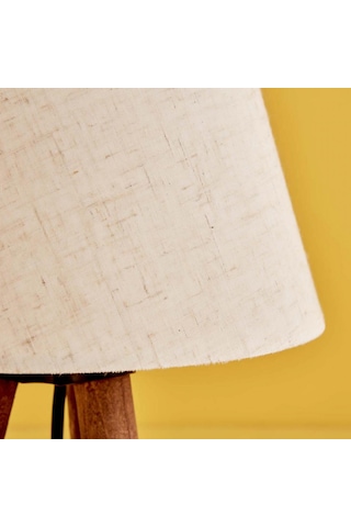 Homing Basic Serisi Ahşap Üç Ayaklı Abajur Ayd-3424 Keten