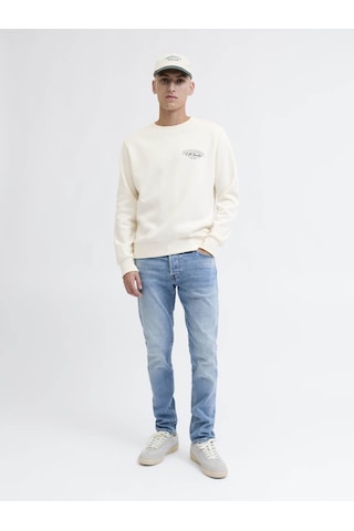 Jack & Jones Jjmakoto Beyaz Erkek Sweatshirt 12278601 Beyaz