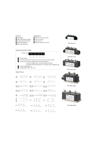 Mtc90-12 90Amper-1200V Tristor