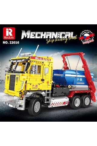 Reobrix Technic 22016 Çöp Yükleme Kamyonu Ship Loading Truck Kumanda&motor Yaratıcı Yapı Blok Seti Building Blocks - 1918 Parça