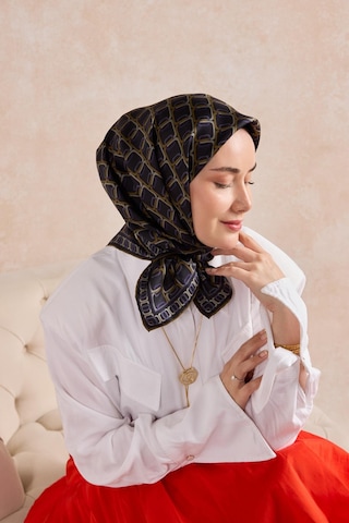 Silk Home Twill İpek Eşarp Zincir Koyu Lacivert Çok Renkli